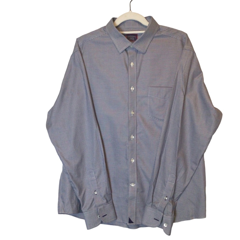 Untuckit Gingham Check Winkle free Men's Button Up Size XLARGE